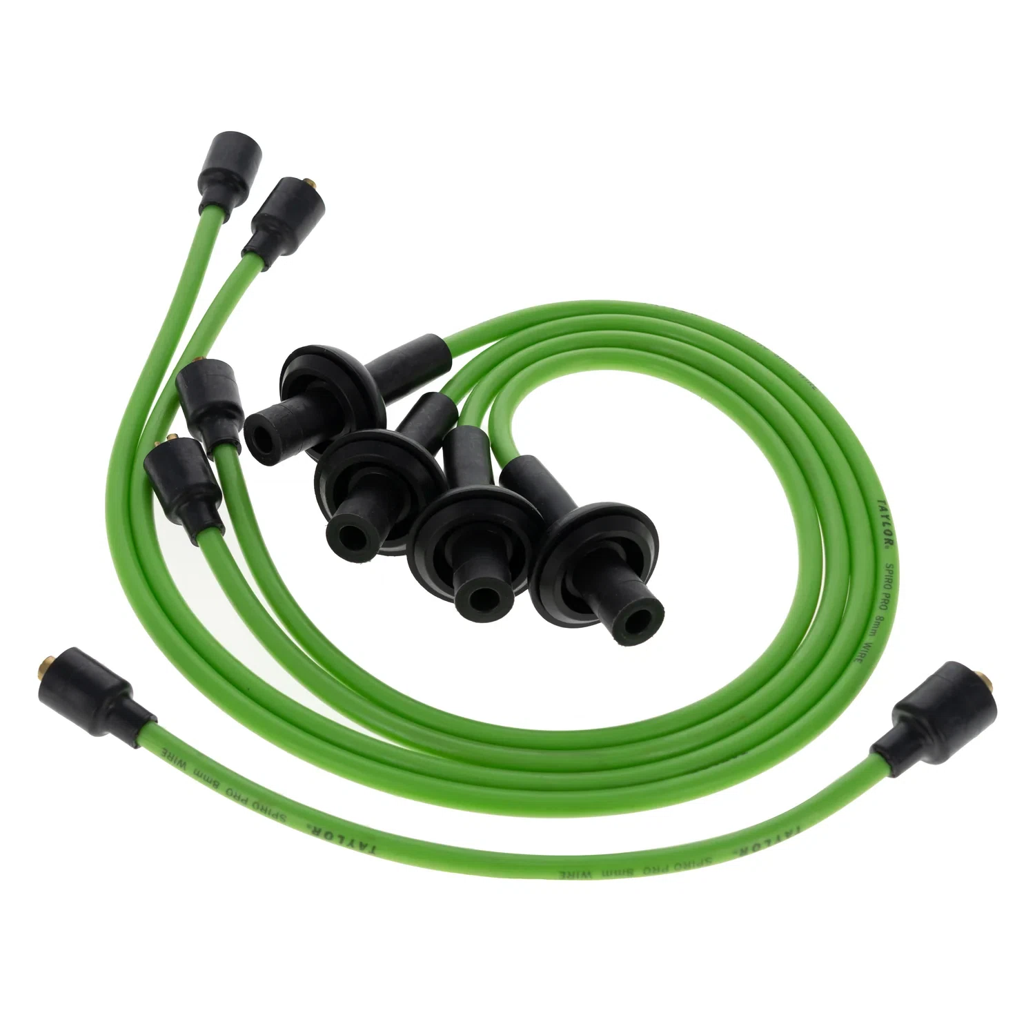 Spark Plug Wire Set Universal 8mm Silicone Spiro Pro 350 ohm_ft Lime Green 74591